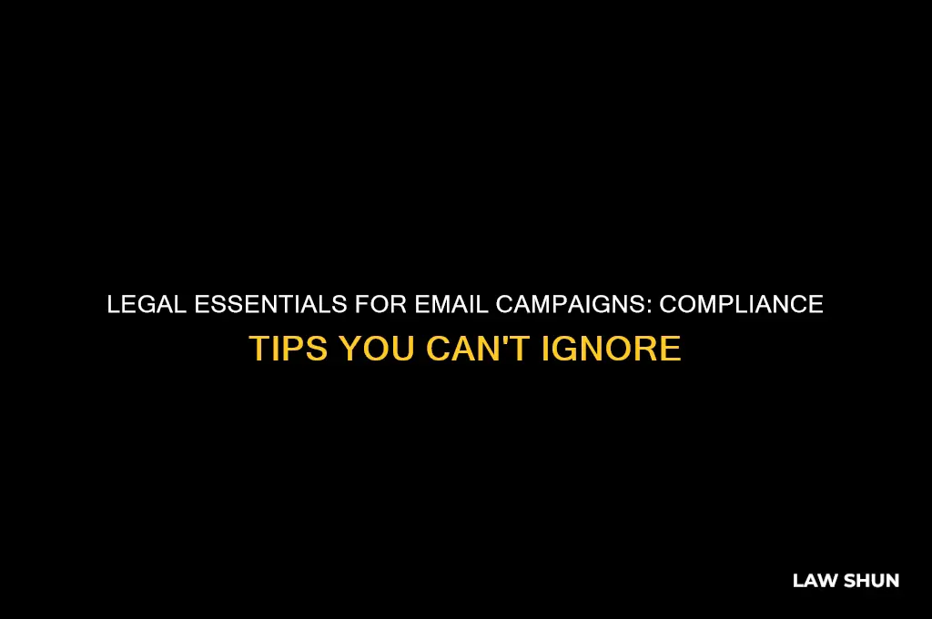 what do you need by law on your email campaigs
