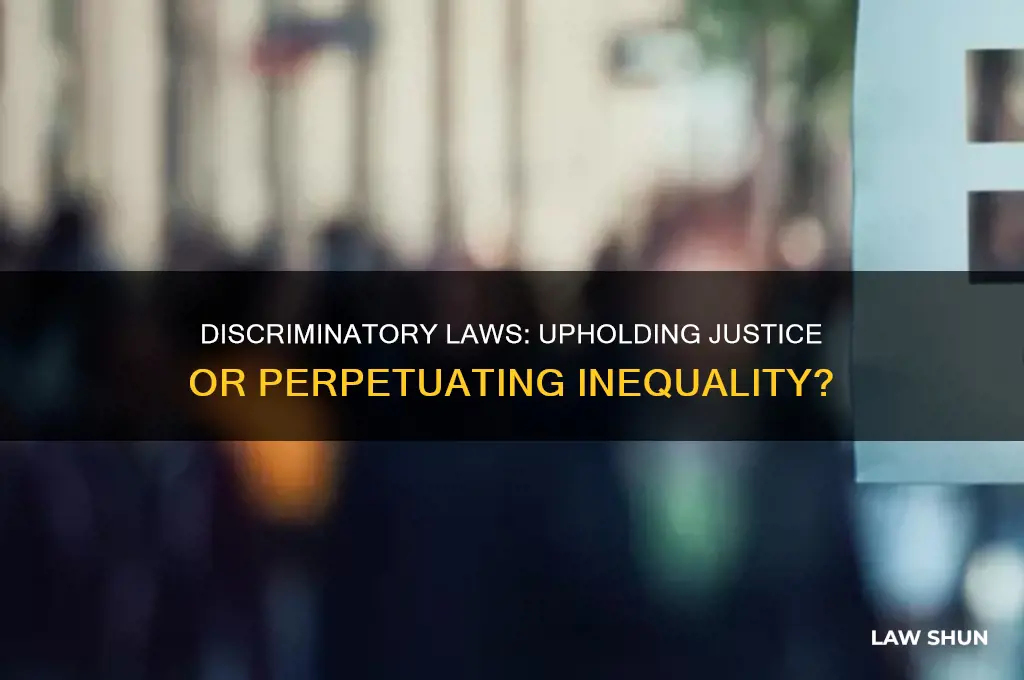 what do you think about laws that discriminate against people