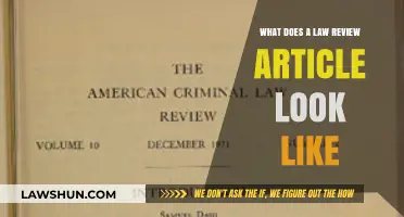 Understanding the Structure and Style of a Law Review Article