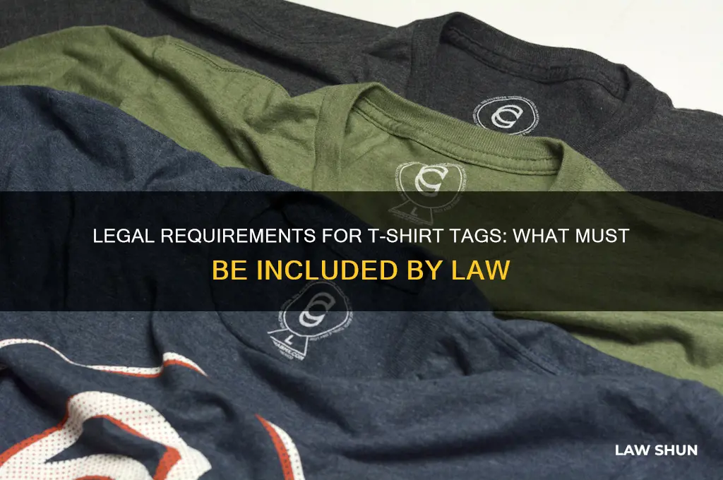 what does a t-shirt tag have to have per law
