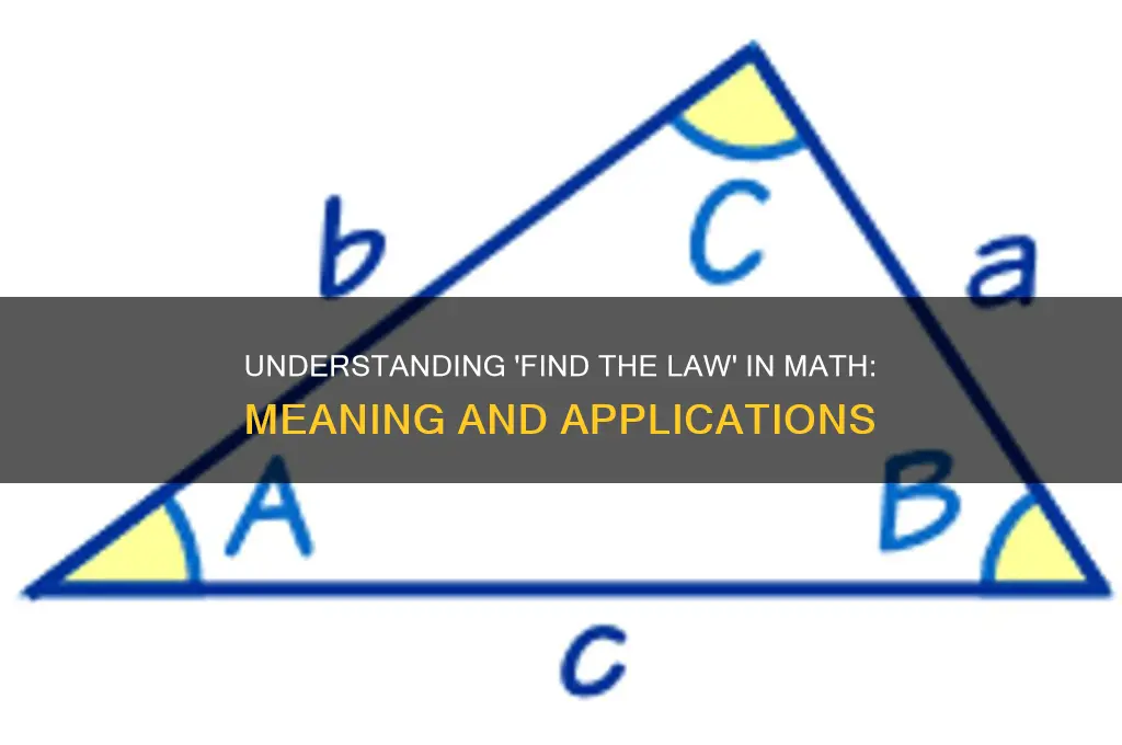 what does find the law m ean in math