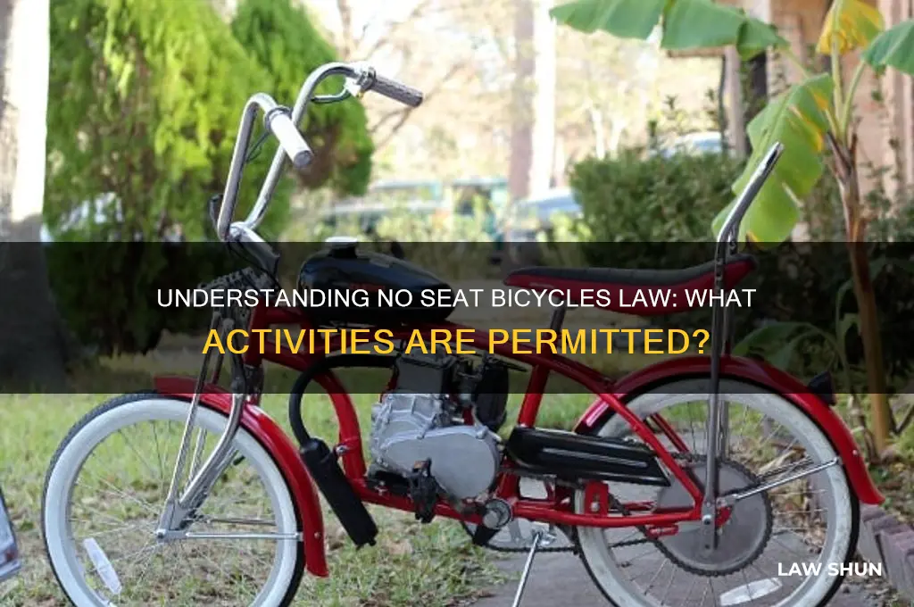 what does no seat bicycles law allow someone to do