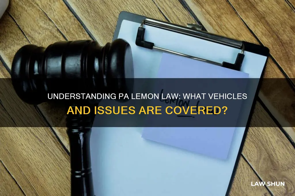 what does the pa lemon law cover
