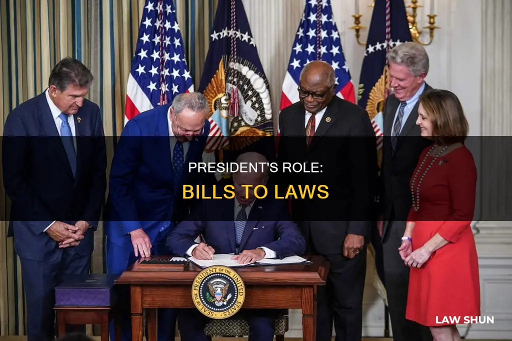 what does the president do bills to become laws