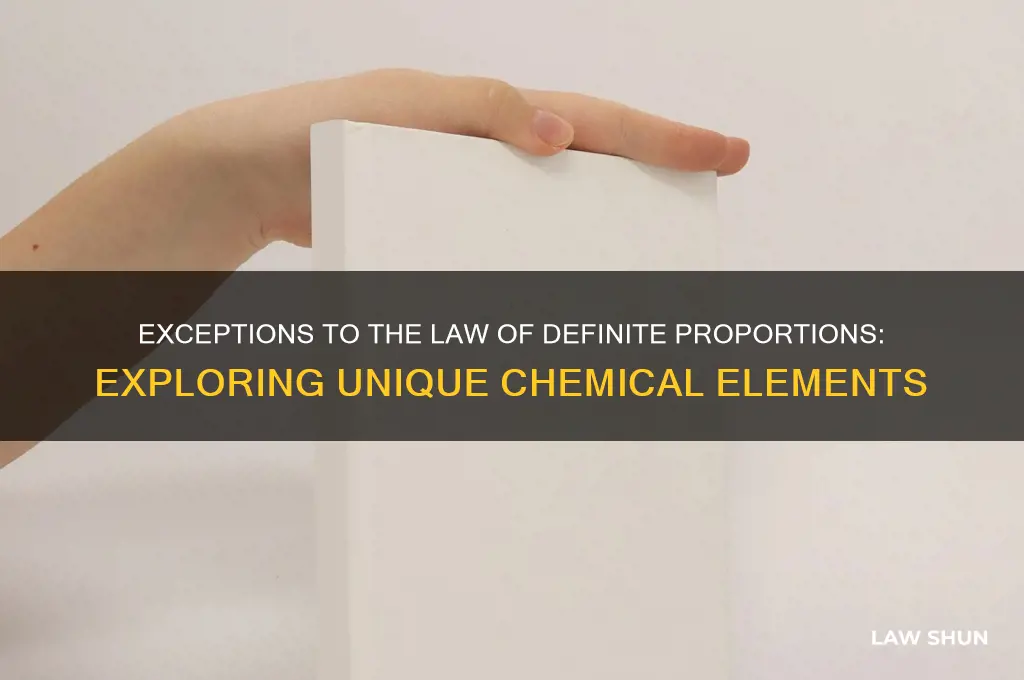 what elements are an exception to the law definite proportions