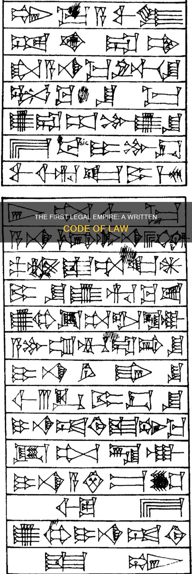 what empire had the first written code of law