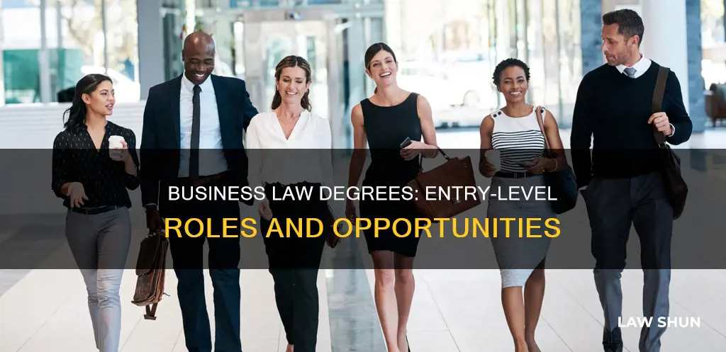 what entry level jobs can business law degree get