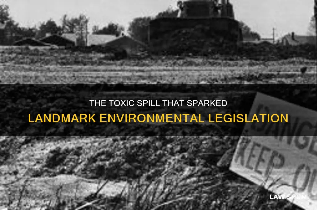 what environmental disaster led to the passage of this law