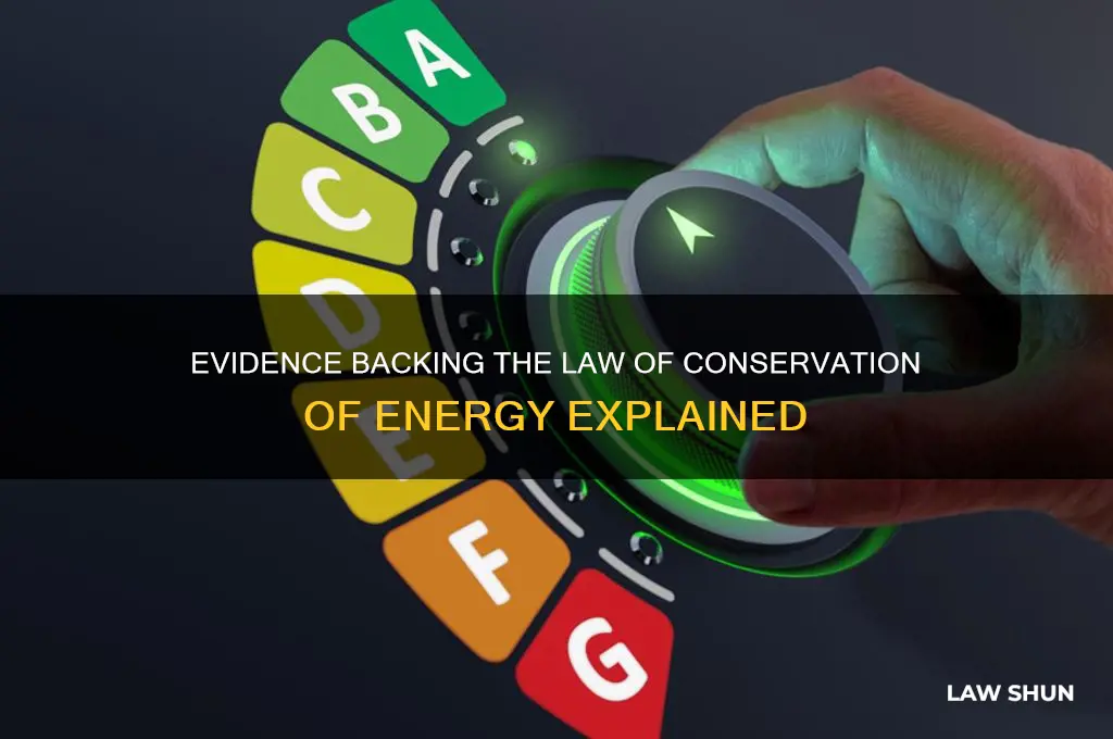 what evidence supports the law of conservation of energy brainly