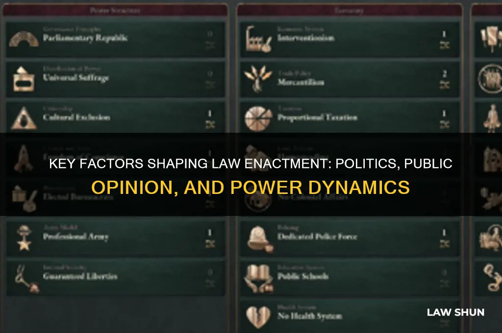 what factors influence whether a law is enacted or not
