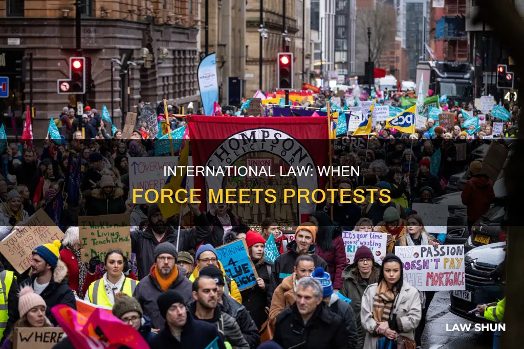 what force can you not use against protests international law