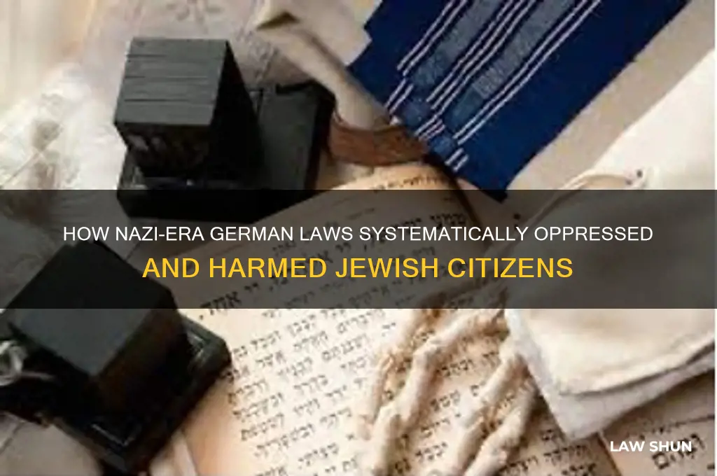 what german laws kurt hurt jewish people