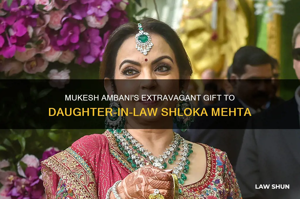 what gift did mukesh ambani give to his daughter-in-law