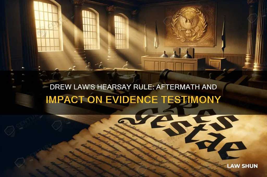 what happened after drew laws allowed hearsay testimony in evidiene