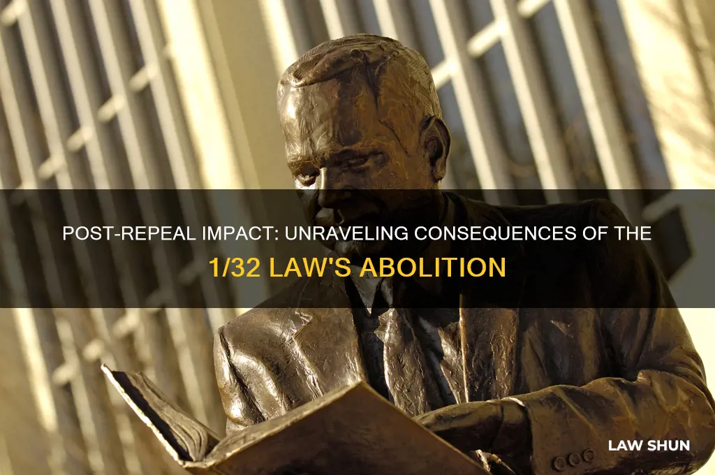 what happened after the 1 32 law was repealed