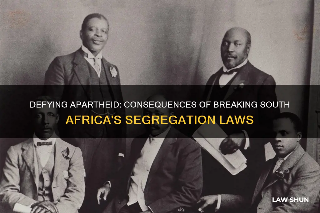 what happened if apartheid laws were disobaded
