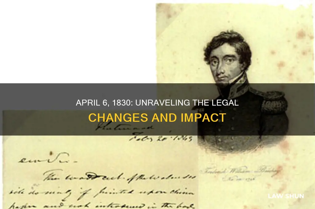 what happened in the law of april 6 1830
