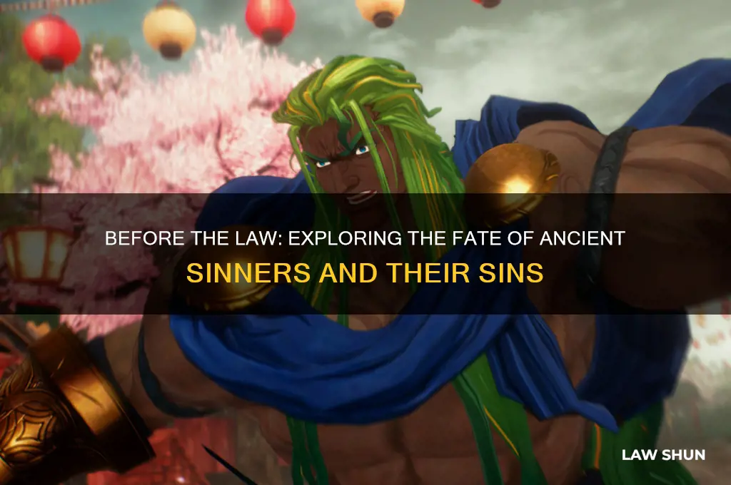 what happened to those who sinned before the law