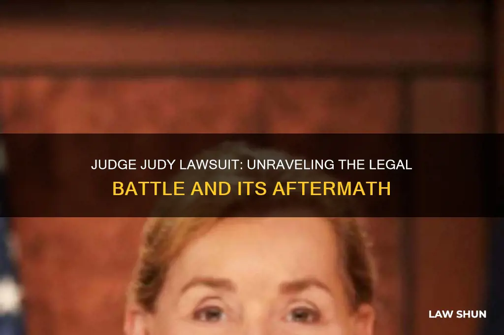 what happened with judge judy law suit