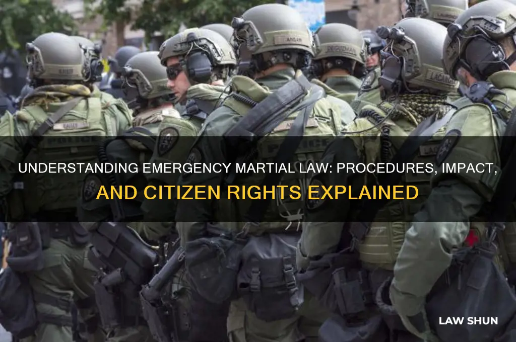 what happens during emergency marshall law