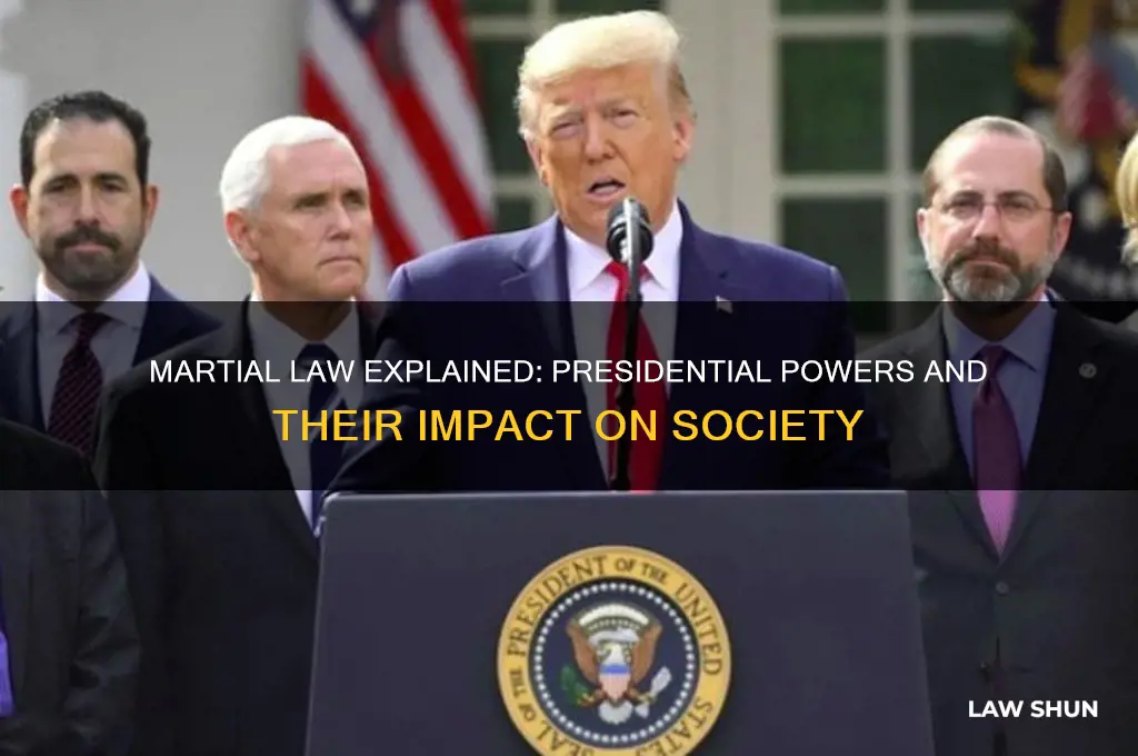 what happens during marshall law and the president