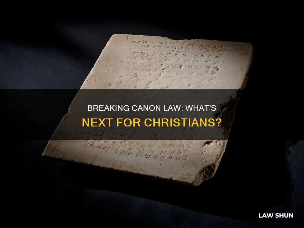 what happens if a christian broke a canan law