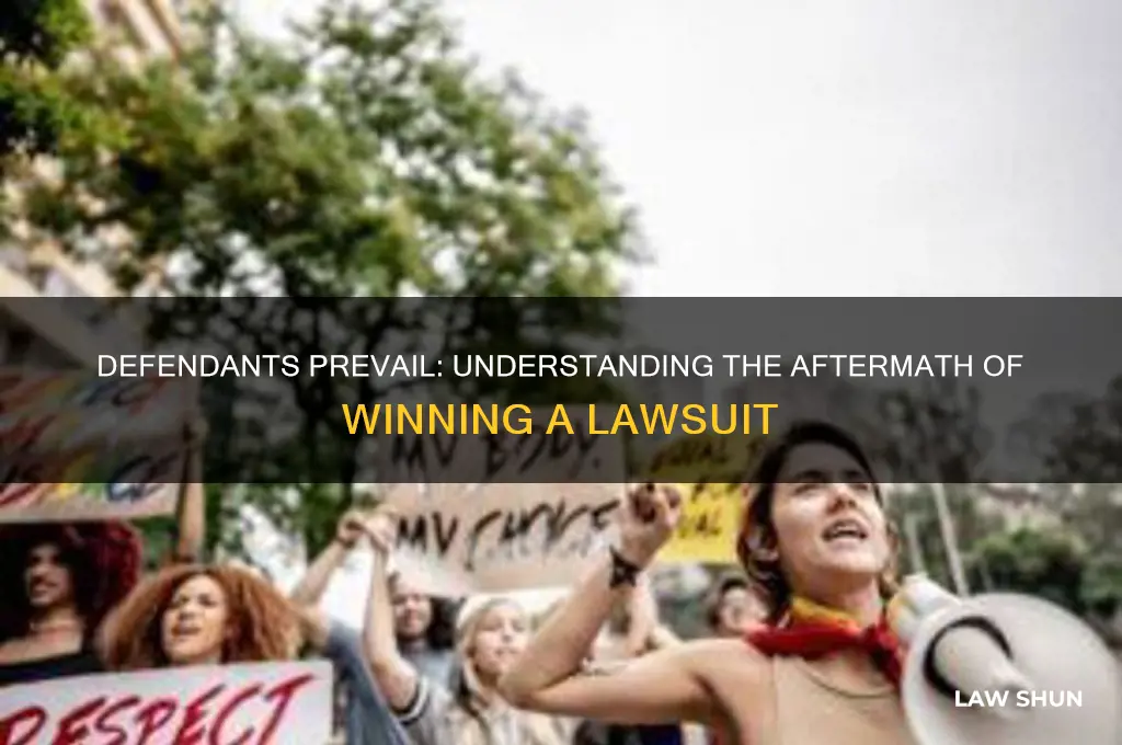what happens if defendants win law suit