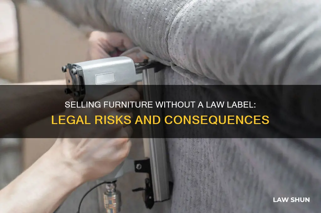 what happens if i sell furniture without a law label