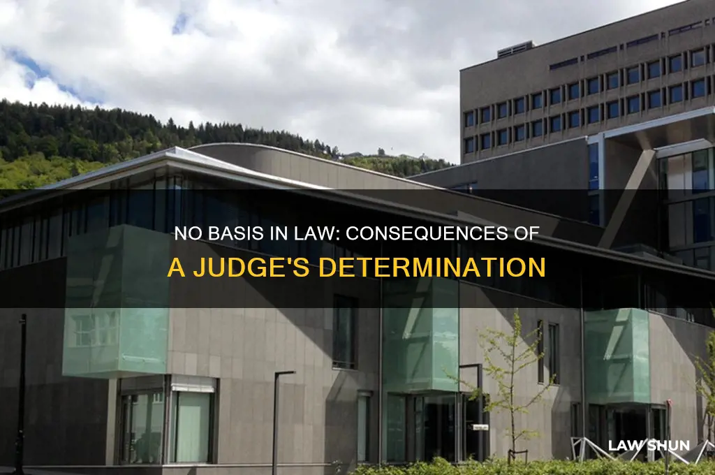 what happens if judge determines no basis in law