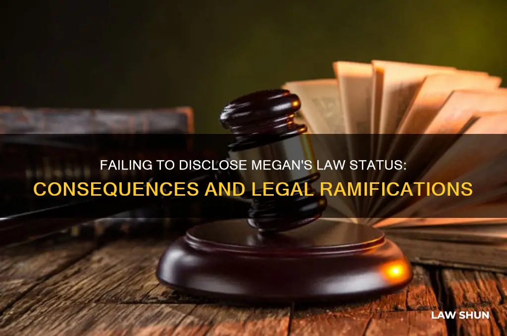 Failing To Disclose Megan's Law Status: Consequences And Legal ...