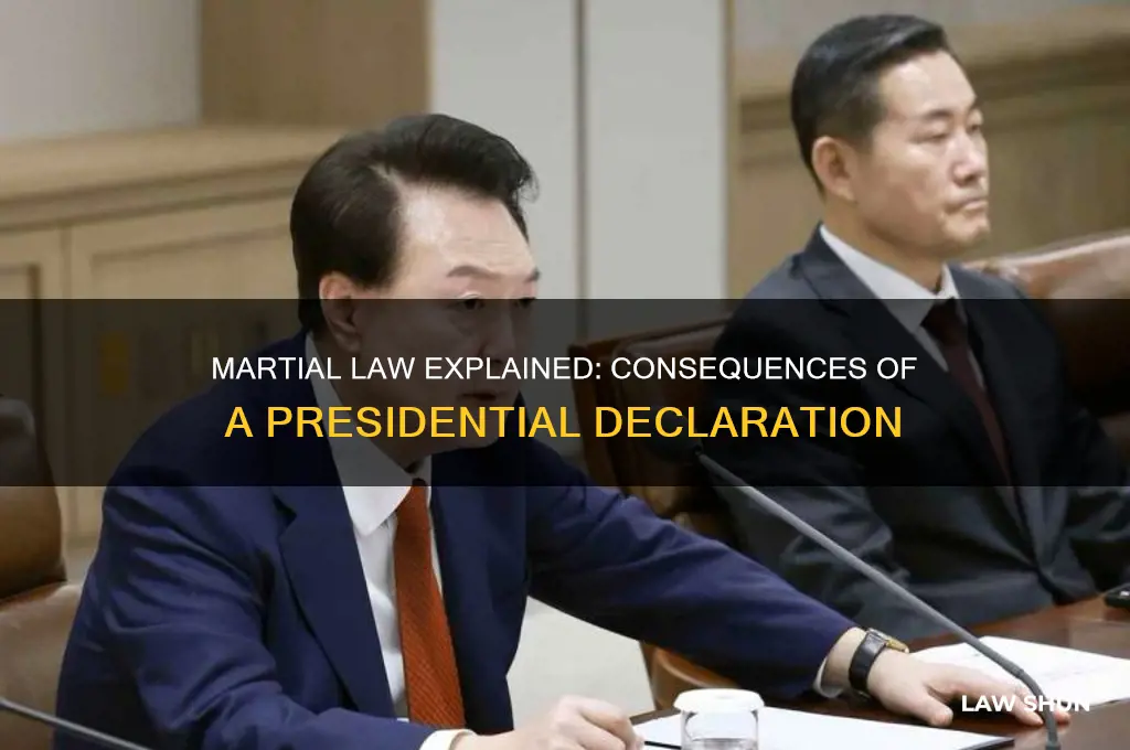 what happens if the president declares marshal law