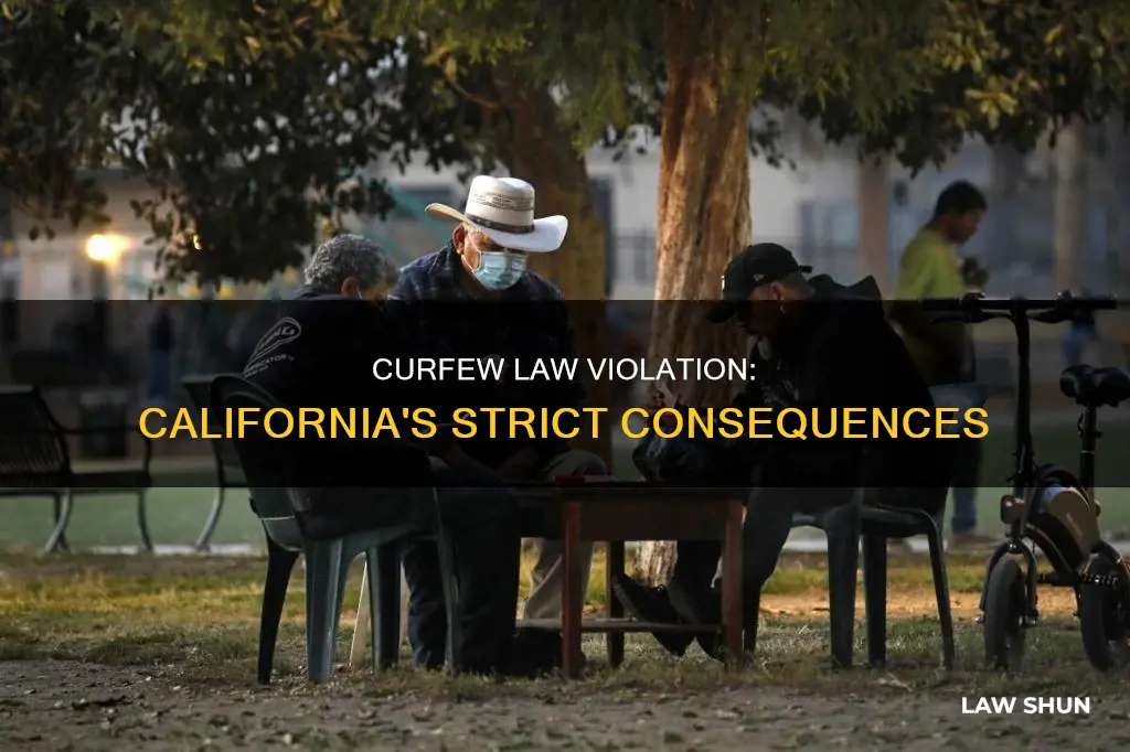 what happens if you break the curfew law in california