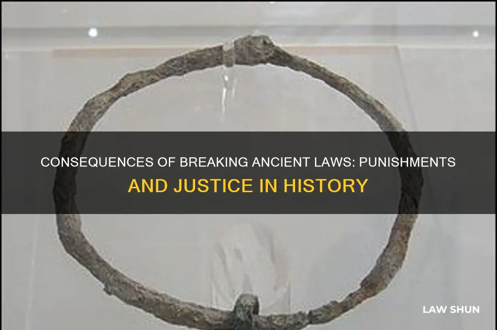 what happens if you broke the law in ancient times