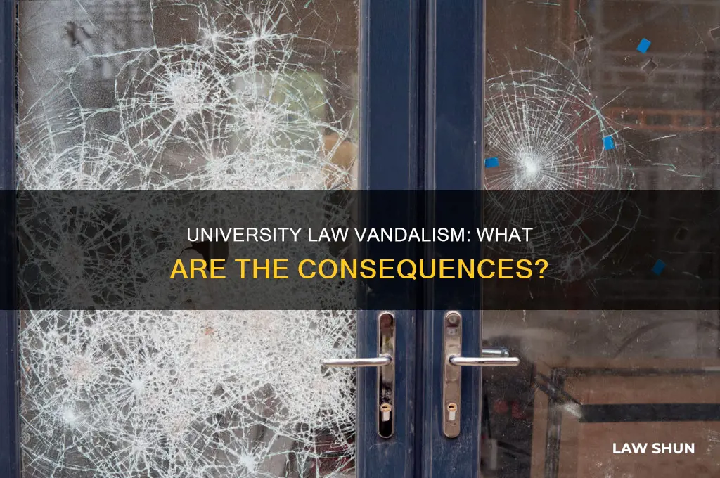 what happens if you vandalise a university ca law