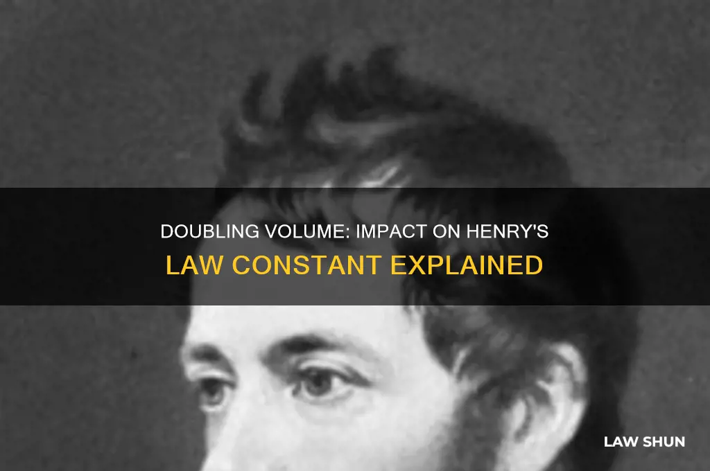 what happens to henrys law constant if volume doubled