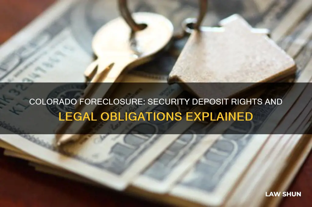 what happens to security deposit on foreclosure colorado law