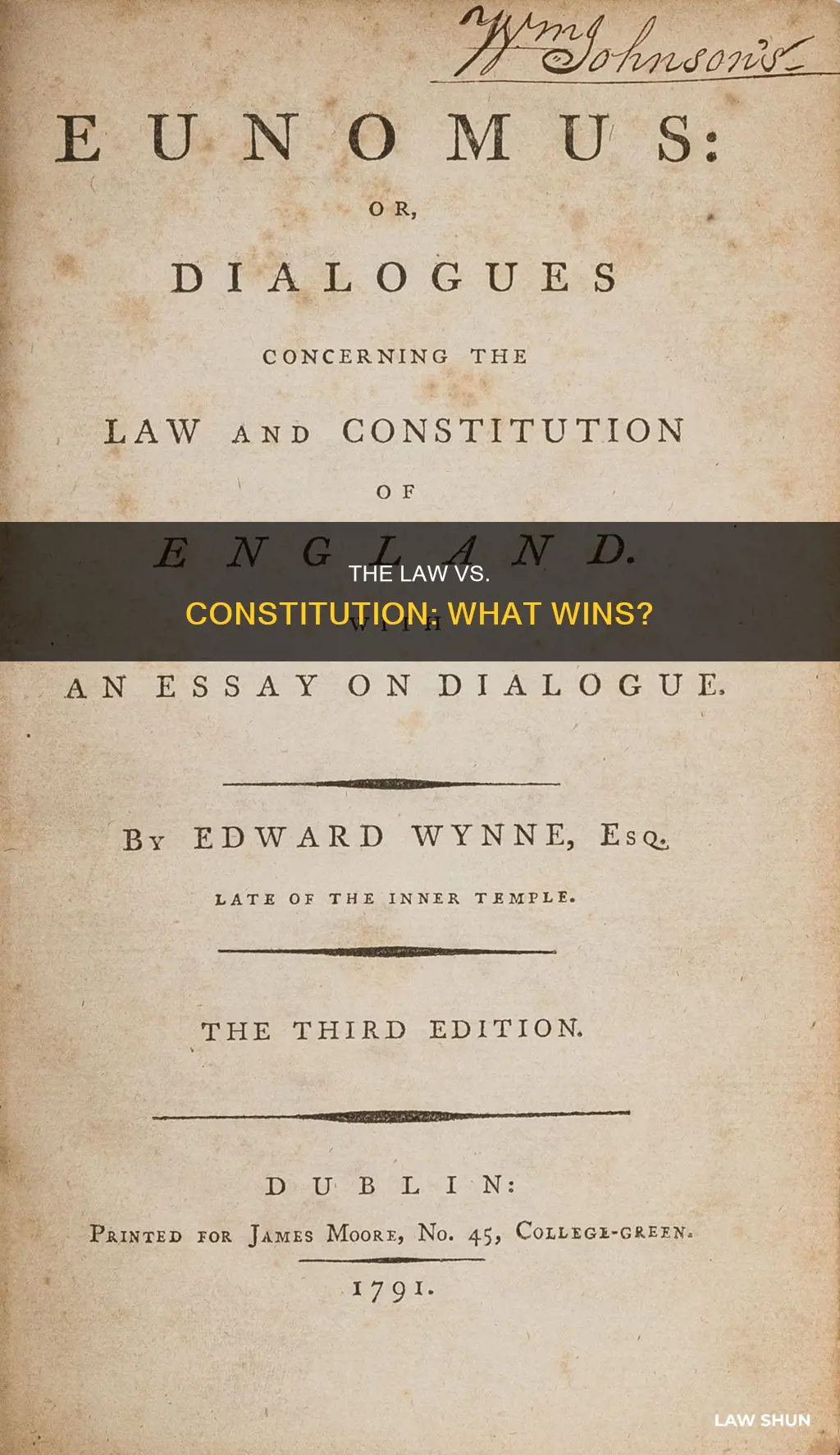 what happens when a law conflicts with the constitution