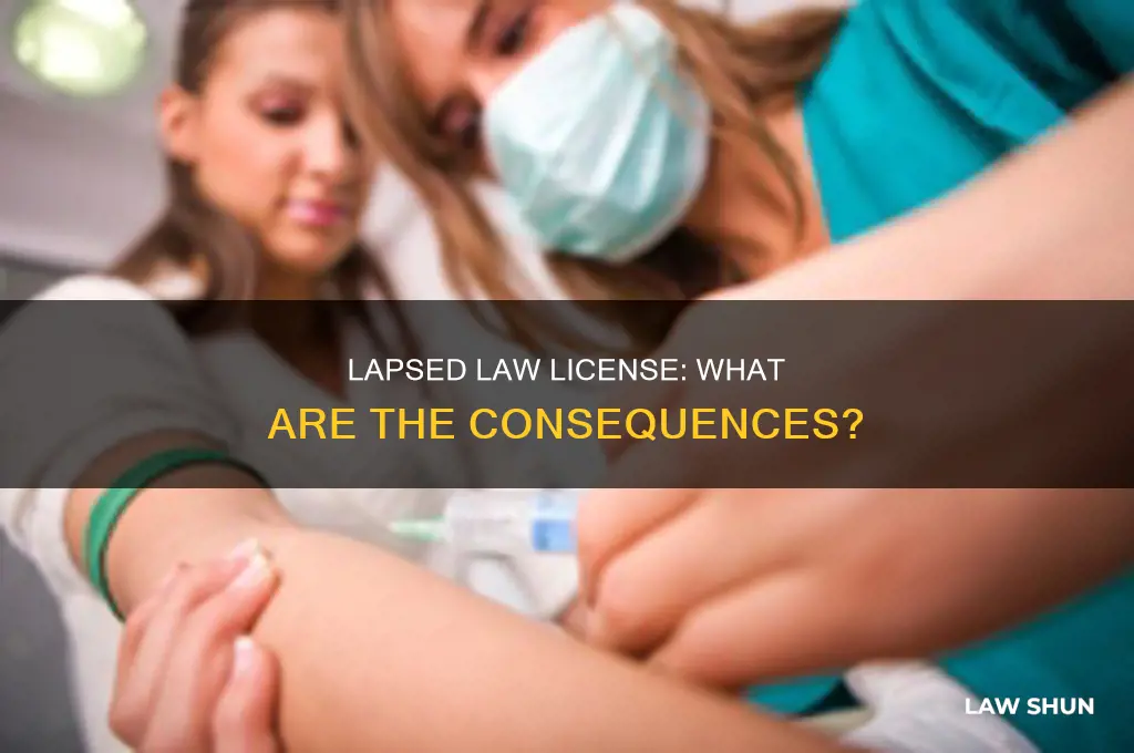what happens when a law license is lapsed