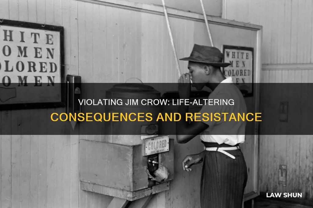 what happens when someone breaks the jim crow law