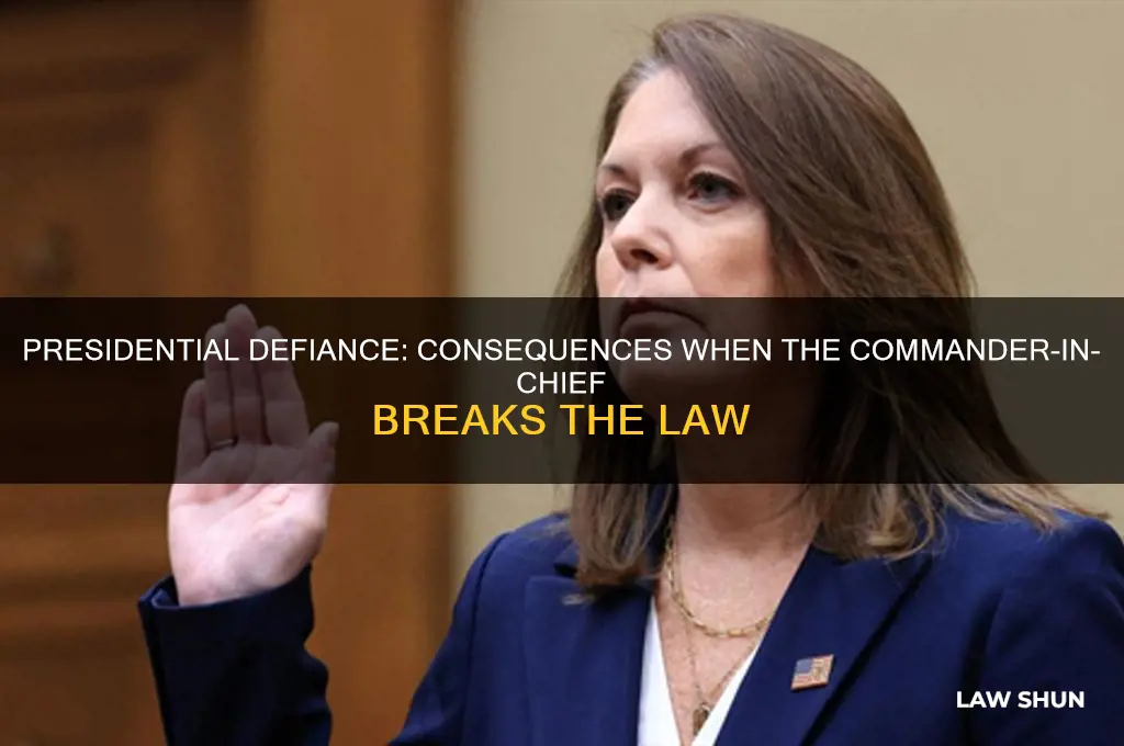 what happens when the president disobeys the law