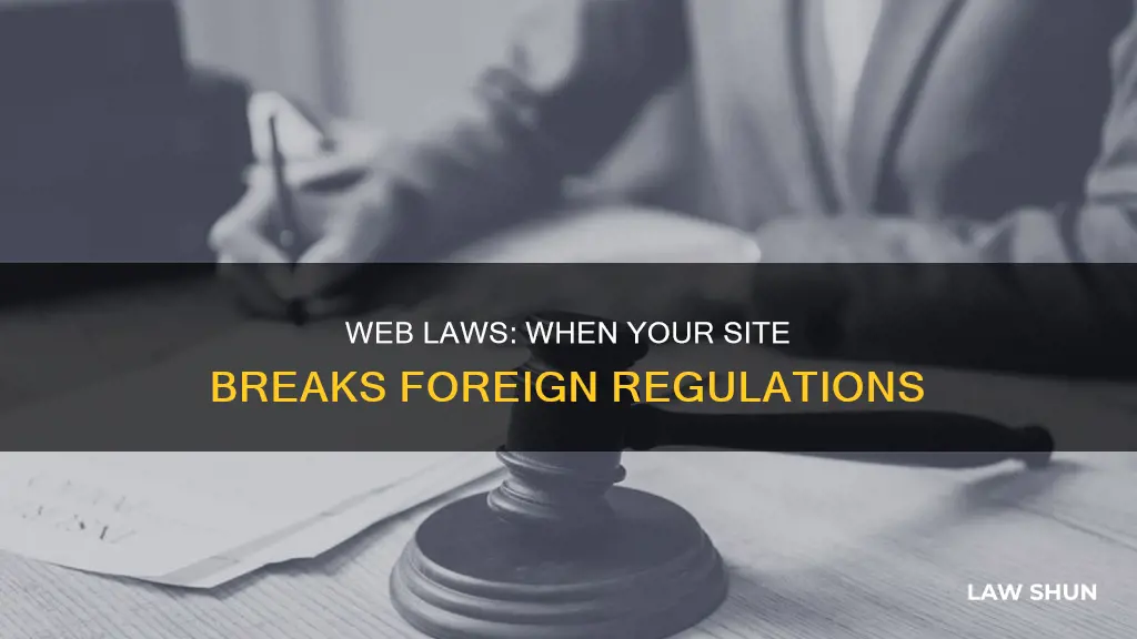 what happens whenwebsite breaks another countries laws