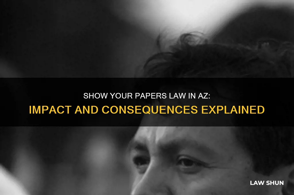what happens woth the show your papers law az