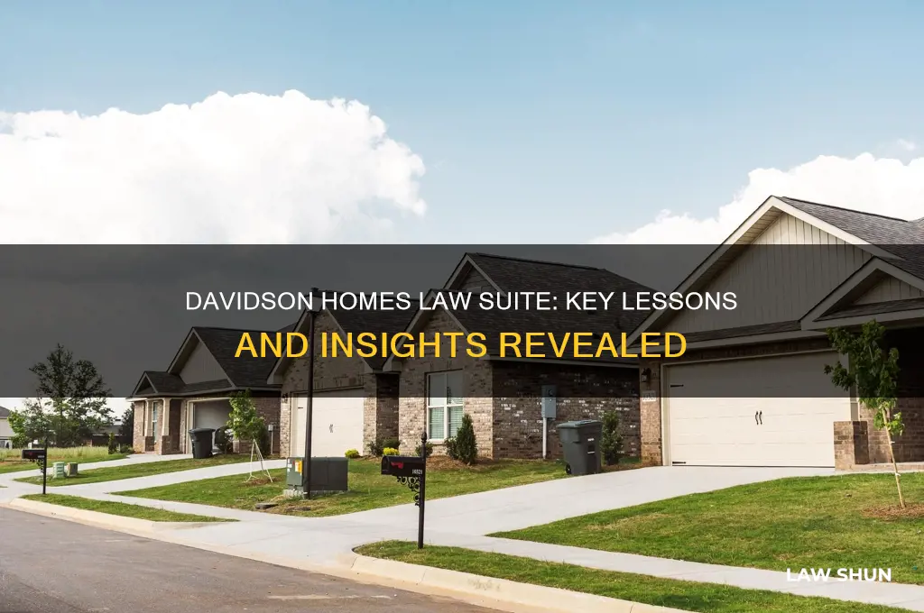 what has been learned davidson homes law suite