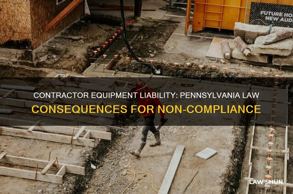 what if a contractor fails to take equipment pennsylvania law