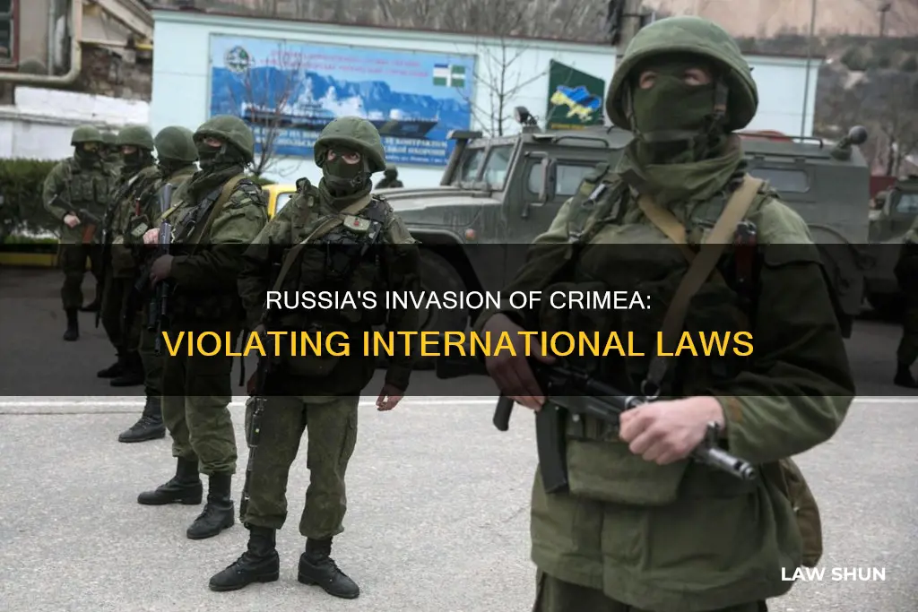 what international laws did russia break by invading crimea