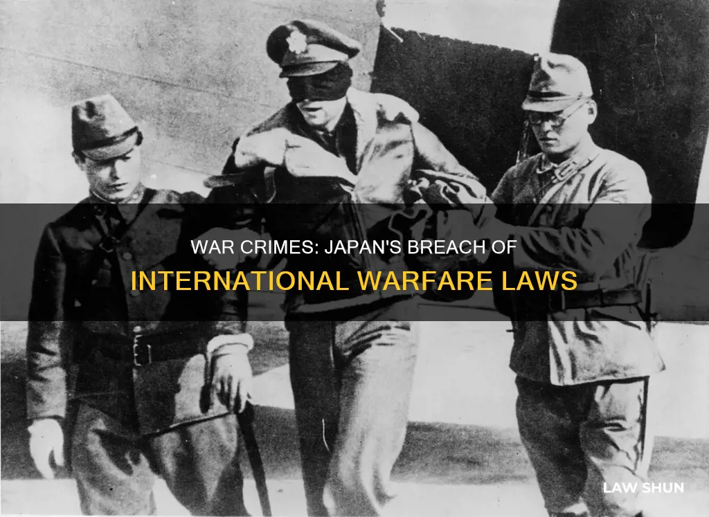 what international laws of warfare did japan break