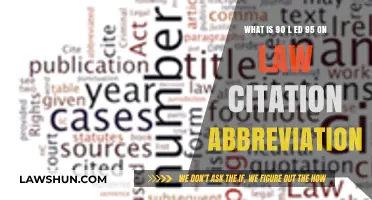 Understanding 90 L Ed 95: Decoding Law Citation Abbreviations