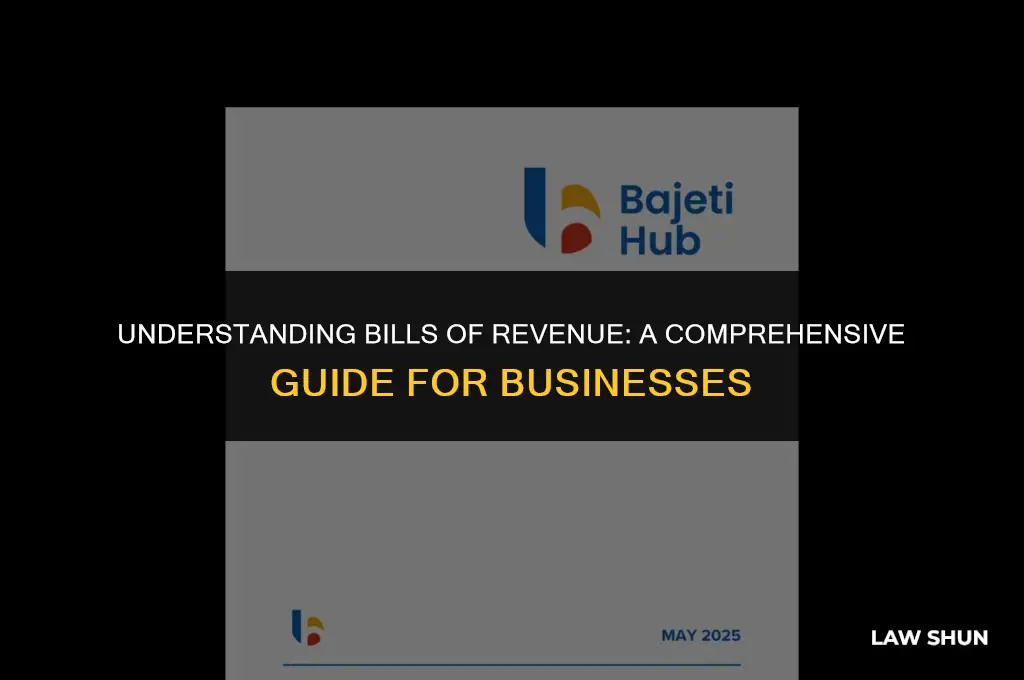 what is a bill of revenue