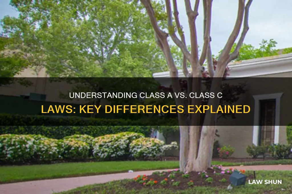 what is a class a and a class c law