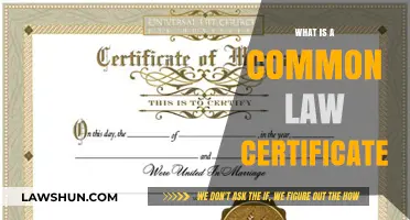 Common-Law Certificate: What's the Deal?